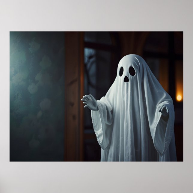 Funny Halloween ghost Poster (Front)