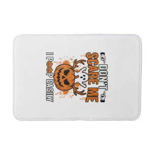 Funny Halloween Ghost Pumpkin Quote Vector Design_ Bath Mat
