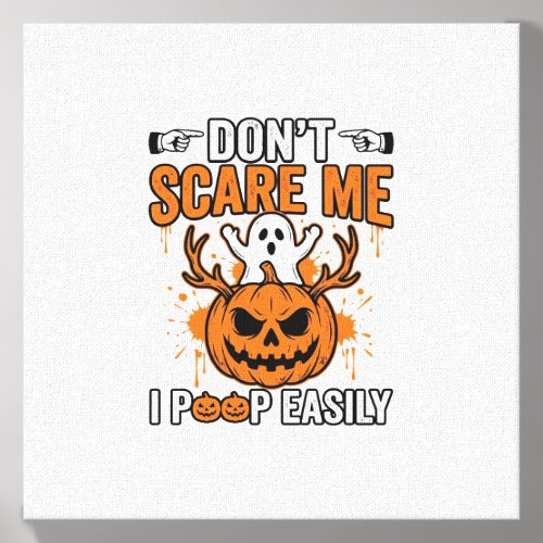 Funny Halloween Ghost Pumpkin Quote Vector Design_ Canvas Photo Tile