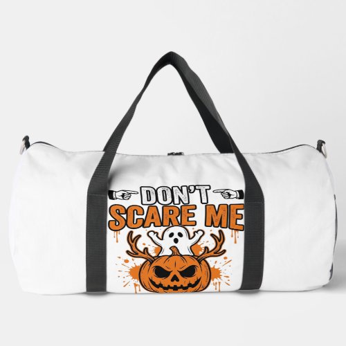 Funny Halloween Ghost Pumpkin Quote Vector Design_ Duffle Bag