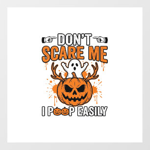 Funny Halloween Ghost Pumpkin Quote Vector Design_ Floor Decals