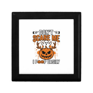 Funny Halloween Ghost Pumpkin Quote Vector Design_ Gift Box