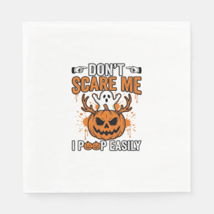 Funny Halloween Ghost Pumpkin Quote Vector Design_ Napkins