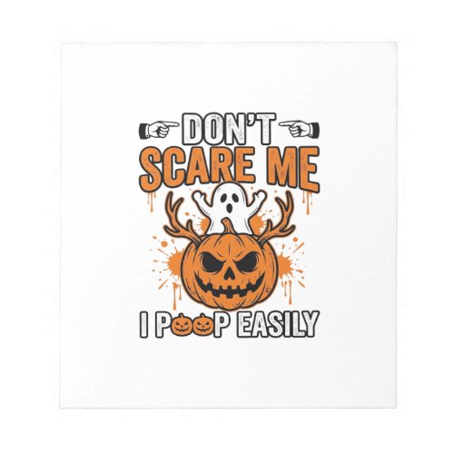 Funny Halloween Ghost Pumpkin Quote Vector Design_ Notepad
