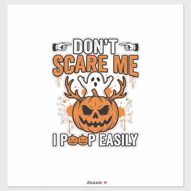 Funny Halloween Ghost Pumpkin Quote Vector Design_ Sticker (Sheet)