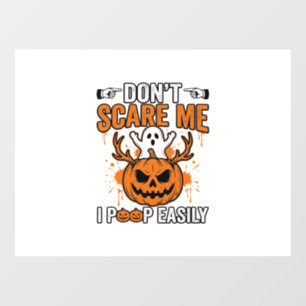Funny Halloween Ghost Pumpkin Quote Vector Design_ Window Cling