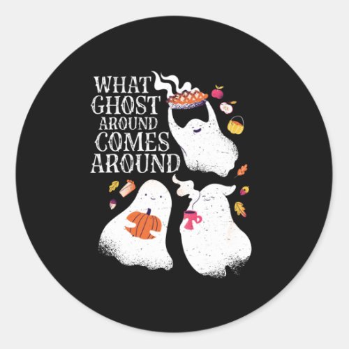 Funny Halloween Ghost Pun Boo Dinner Party Classic Round Sticker