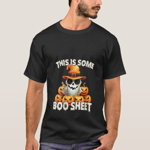Funny Halloween Ghost This Is Some Boo Sheet V Nec T_Shirt