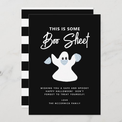 Funny Halloween Ghost This Some Boo Sheet  Holiday Card