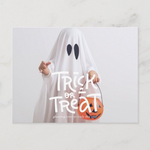 Funny Halloween Ghosting Trick or Treat This Year Postcard