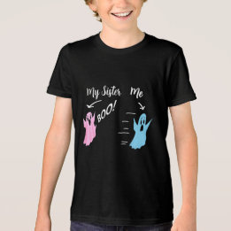 Funny Halloween Ghosts My Sister (scaring) Me Tri-Blend Shirt