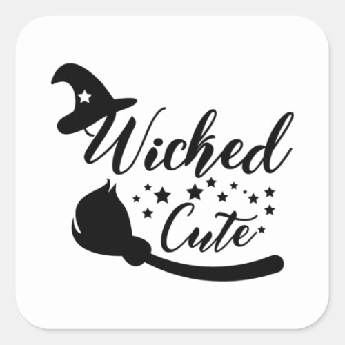 Funny Halloween Gifts _ Wicked Cute Square Sticker