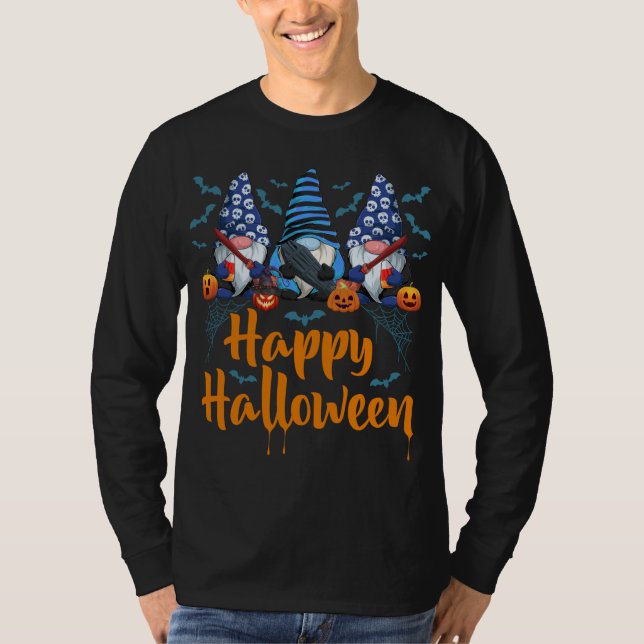 Funny Halloween Gnomes, Happy Halloween T-Shirt (Front)