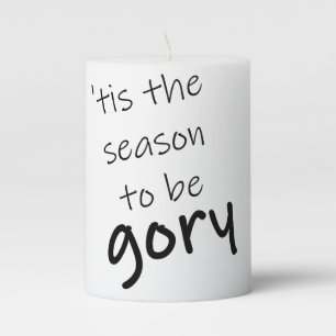 Funny Halloween Gory Season Pillar Candle