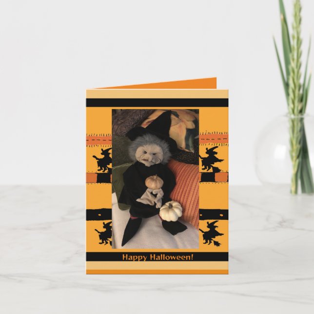 Funny Halloween Grandma Witch  Card (Front)