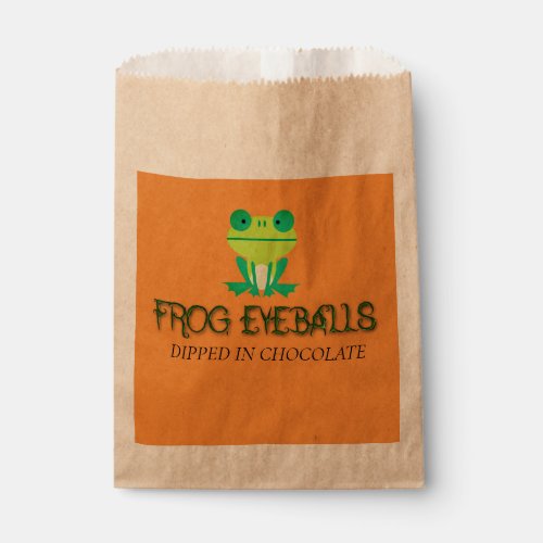 Funny Halloween Green Frog Eyeballs  Favor Bag
