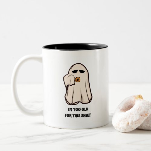 Funny Halloween Grumpy Ghost Coffee Mug