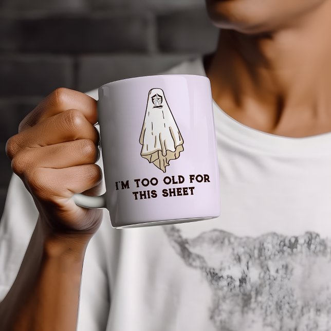 Funny Halloween Grumpy Ghost  Coffee Mug (Creator Uploaded)