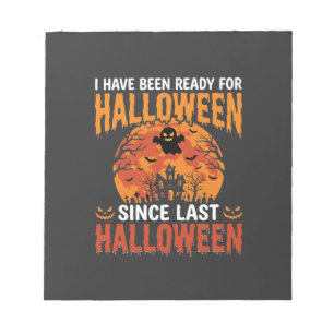 Funny Halloween Haunted House Ghost Moon Design Notepad