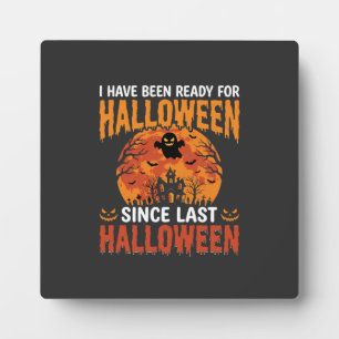 Funny Halloween Haunted House Ghost Moon Design Plaque