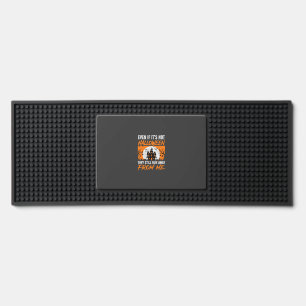 Funny Halloween Haunted House Quote Graphic Bar Mat