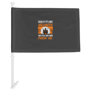 Funny Halloween Haunted House Quote Graphic Car Flag