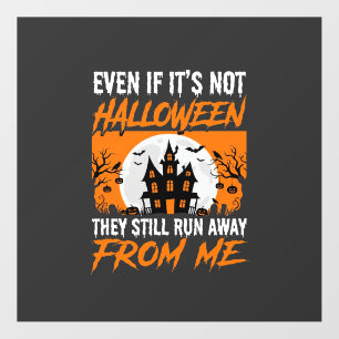 Funny Halloween Haunted House Quote Graphic Floor Decals