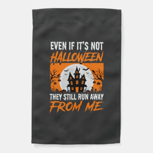 Funny Halloween Haunted House Quote Graphic Garden Flag
