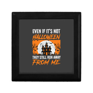 Funny Halloween Haunted House Quote Graphic Gift Box