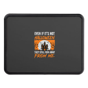 Funny Halloween Haunted House Quote Graphic Hitch Cover