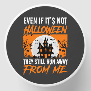 Funny Halloween Haunted House Quote Graphic Mini Candle Favors