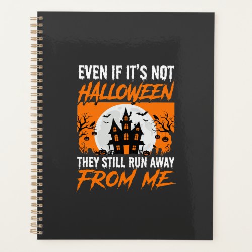 Funny Halloween Haunted House Quote Graphic Planner