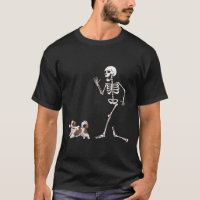 Funny Halloween Havanese And Skeleton