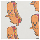 funny halloween hot dog monster  fabric