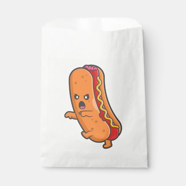 funny halloween hot dog monster  favor bag (Front)