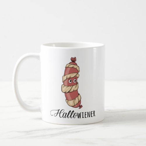 Funny Halloween Hotdog Mummy Hallowiener Pun Coffee Mug
