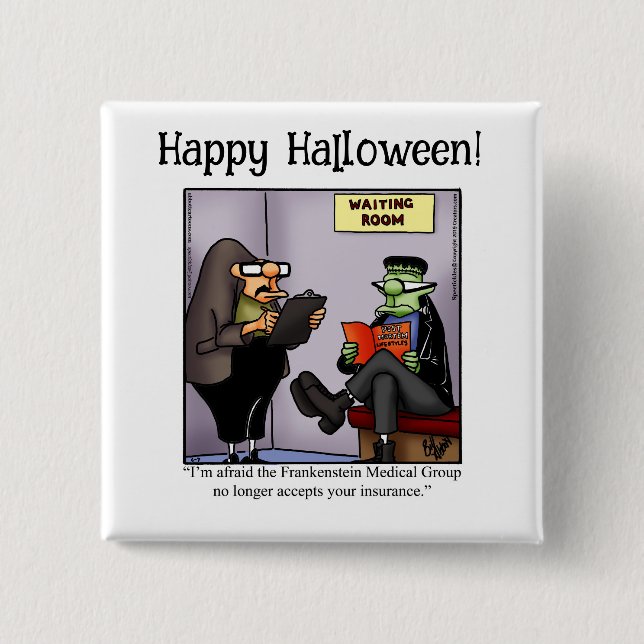 Funny Halloween Humor Button Gifts/Favors (Front)