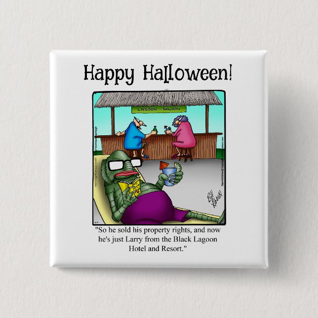 Funny Halloween Humor Button Gifts/Favors (Front)