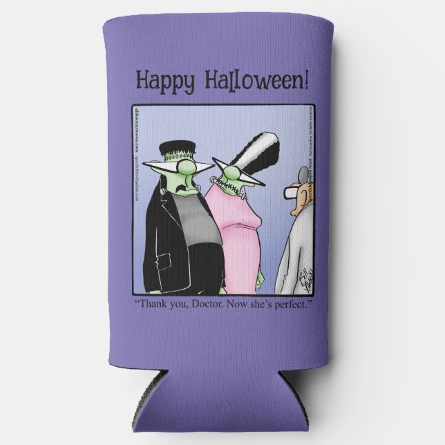 Funny Halloween Humor Can Cooler Gift (Front)