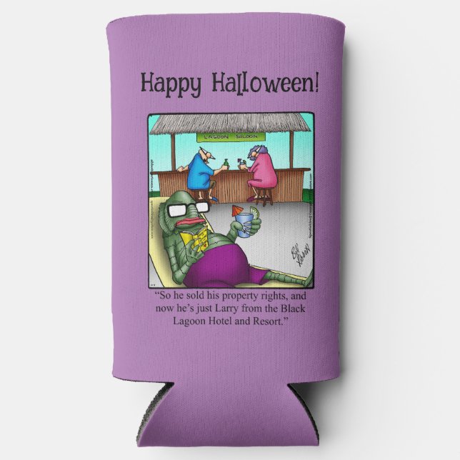 Funny Halloween Humor Can Cooler Gift (Front)