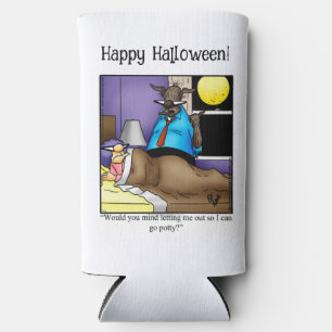 Funny Halloween Humor Can Cooler Gift