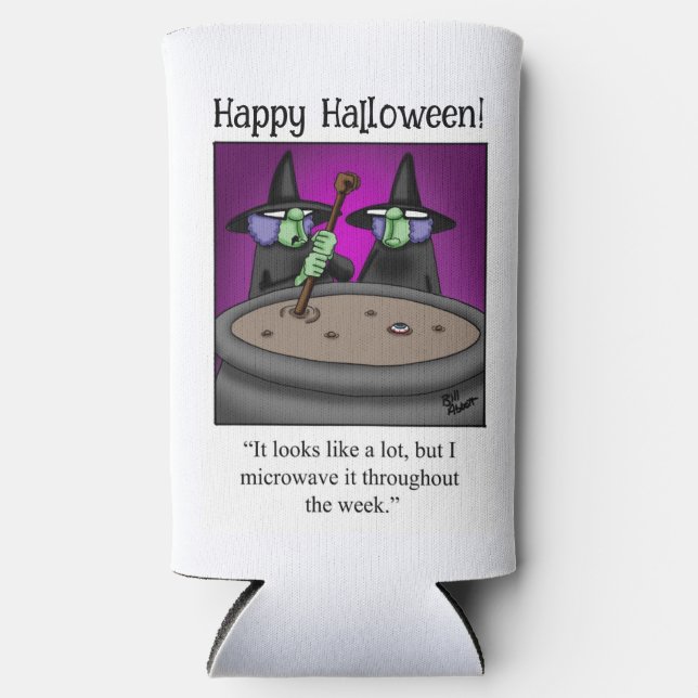 Funny Halloween Humor Can Cooler Gift (Front)