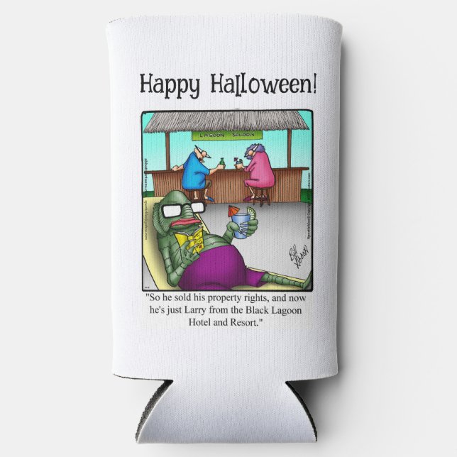 Funny Halloween Humor Can Cooler Gift (Front)