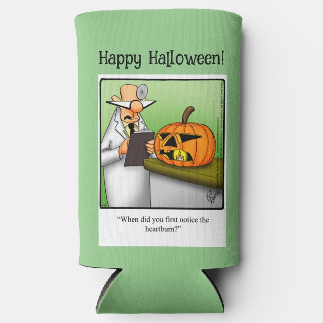 Funny Halloween Humor Can Cooler Gift (Front)