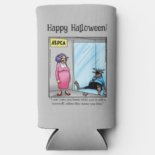 Funny Halloween Humor Can Cooler Gift