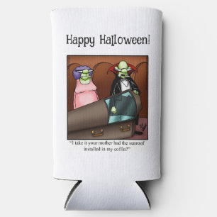 Funny Halloween Humor Can Cooler Gift