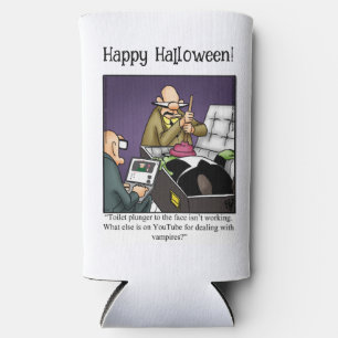 Funny Halloween Humor Can Cooler Gift