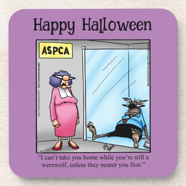 Funny Halloween Humor Coasters (Front)