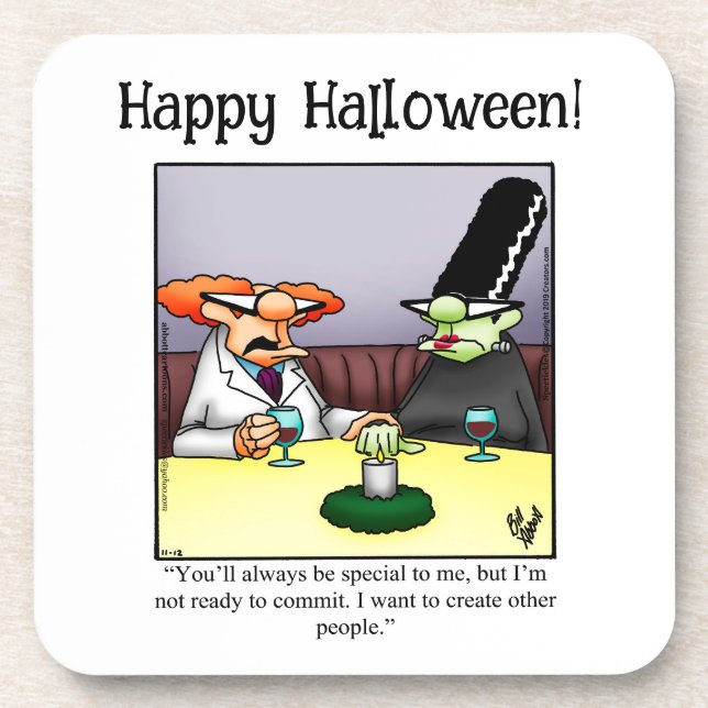 Funny Halloween Humor Coasters (Front)