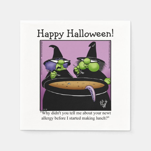 Funny Halloween Humor Cocktail Napkins  (Front)